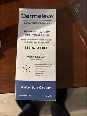 Dermeleve Advanced Formula Anti-Itch Cream 30g - Steroid Free